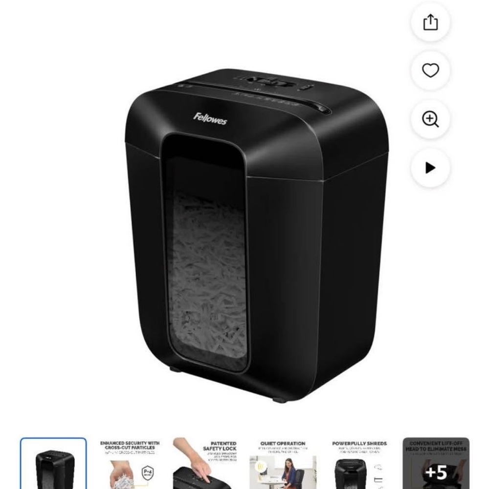 Fellowes Black Home Office Shredder